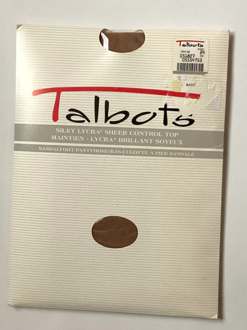 Talbots Silky Lycra Sheer Control Top Sandalfoot Pantyhose Womans Hosiery Tights